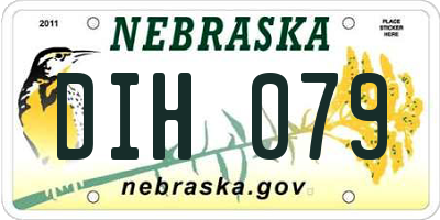NE license plate DIH079