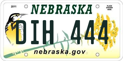NE license plate DIH444