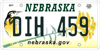 NE license plate DIH459
