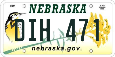 NE license plate DIH471