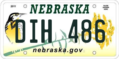 NE license plate DIH486