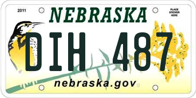 NE license plate DIH487