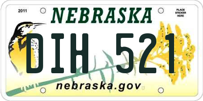 NE license plate DIH521