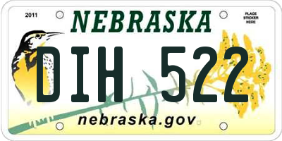 NE license plate DIH522