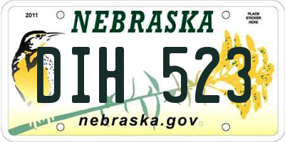 NE license plate DIH523