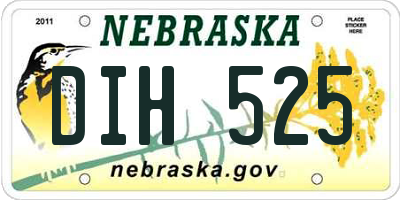 NE license plate DIH525