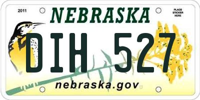 NE license plate DIH527