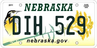 NE license plate DIH529
