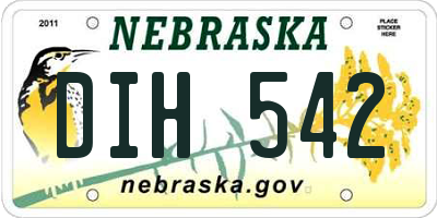 NE license plate DIH542