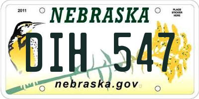 NE license plate DIH547