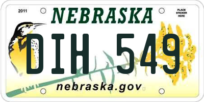 NE license plate DIH549