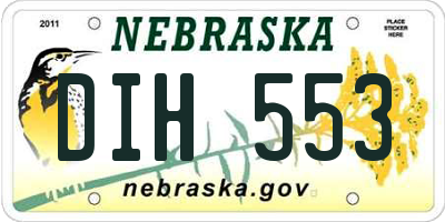 NE license plate DIH553
