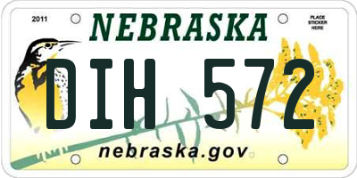 NE license plate DIH572