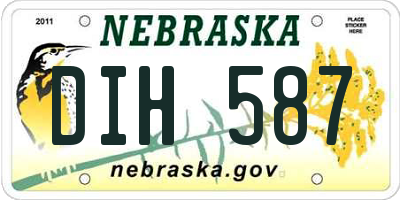 NE license plate DIH587