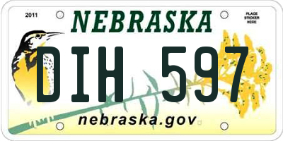 NE license plate DIH597