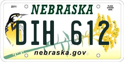 NE license plate DIH612