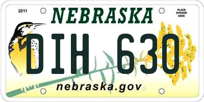 NE license plate DIH630