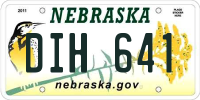NE license plate DIH641