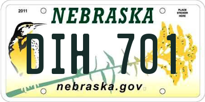 NE license plate DIH701