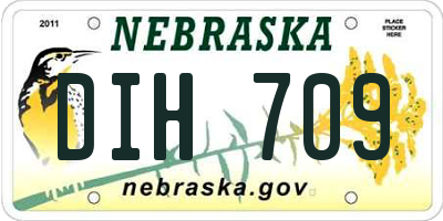 NE license plate DIH709