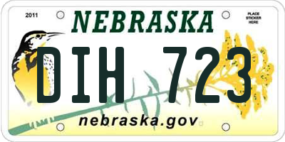 NE license plate DIH723