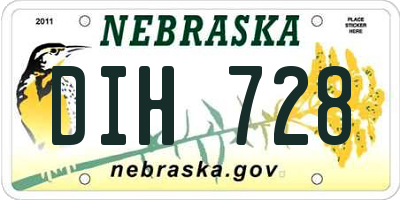 NE license plate DIH728