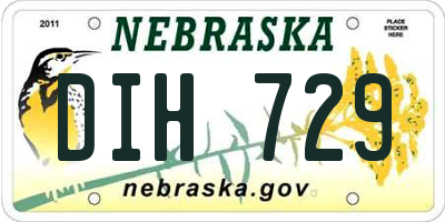 NE license plate DIH729