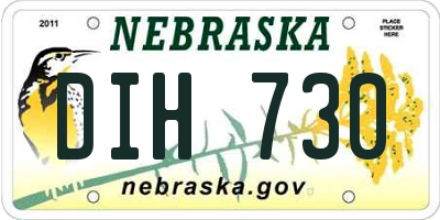 NE license plate DIH730