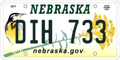 NE license plate DIH733