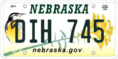 NE license plate DIH745