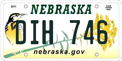 NE license plate DIH746