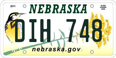 NE license plate DIH748