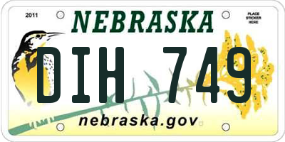 NE license plate DIH749