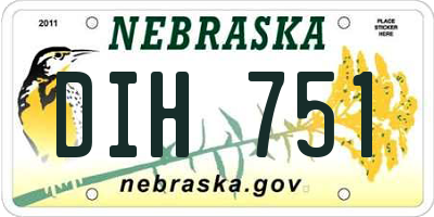 NE license plate DIH751