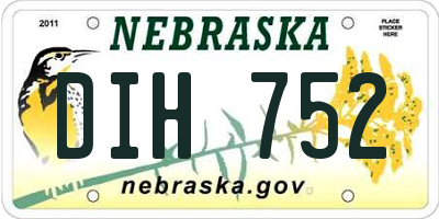 NE license plate DIH752
