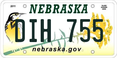 NE license plate DIH755