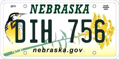 NE license plate DIH756
