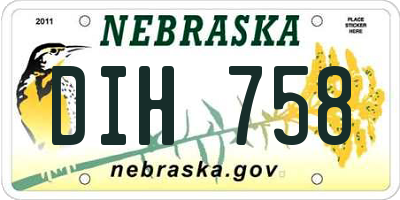 NE license plate DIH758