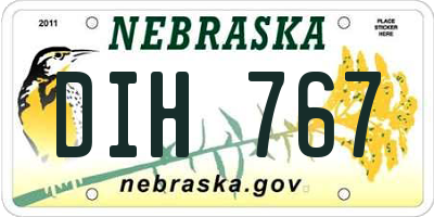 NE license plate DIH767