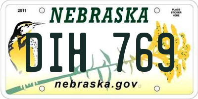 NE license plate DIH769