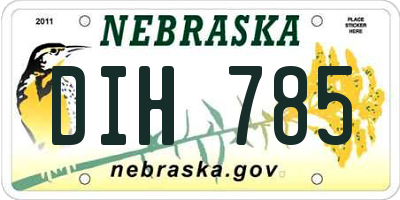 NE license plate DIH785