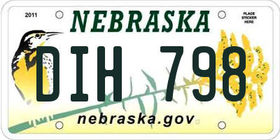 NE license plate DIH798