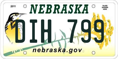 NE license plate DIH799