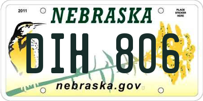 NE license plate DIH806