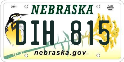 NE license plate DIH815
