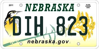 NE license plate DIH823