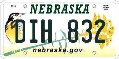 NE license plate DIH832