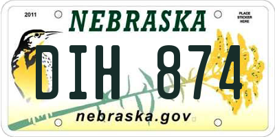 NE license plate DIH874