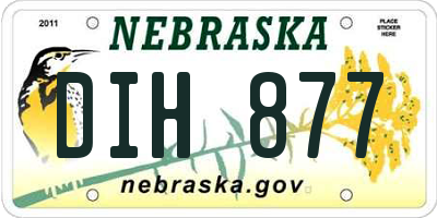 NE license plate DIH877