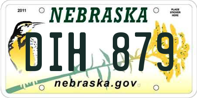 NE license plate DIH879